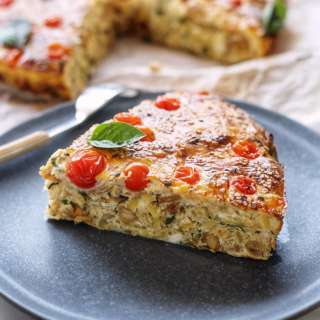 Spanish Tortilla with Tomatoes and Chickpeas