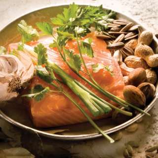 Salmon Confit With Herbs And Nuts