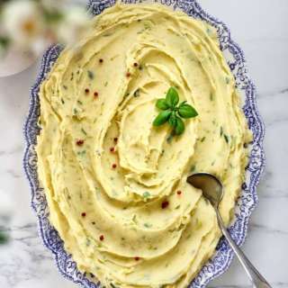 Caramelized Onion Mashed Potatoes with Greek Yogurt