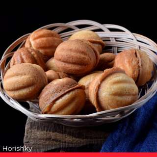 Horishky | Oreshki (Walnut Shaped Cookies)