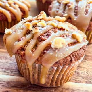 Ginger Beetroot Muffins with Maple Glaze