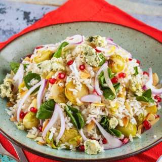 Christmas Rice & Brussels Sprout Salad
