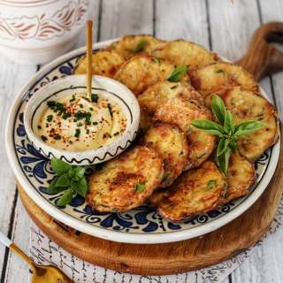Crispy Baked Eggplant with Yogurt Garlic Sauce