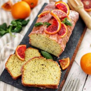 Glazed Blood Orange & Poppy Seed Loaf Cake