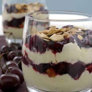 Almond Cherry Trifle with Mascarpone