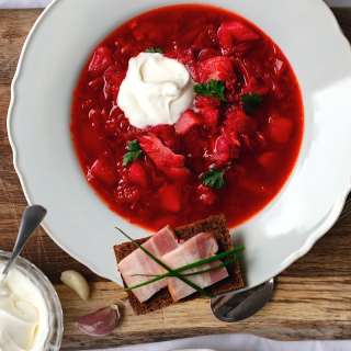 Traditional Ukrainian Borscht with Chicken