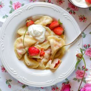 Strawberry Pierogi (Varenyky): Eastern European Strawberry Dumplings