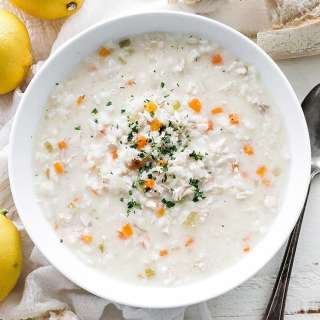 Homemade Greek Avgolemono Soup Recipe