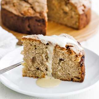 Homemade Irish Apple Cake Recipe with Custard Sauce