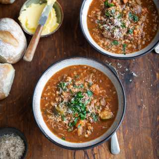 Instant Pot Hearty Beef and Vegetable Soup with Barley