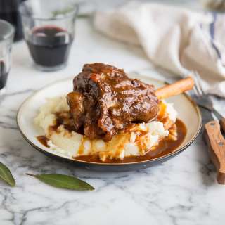 Instant Pot lamb shanks with red wine and rosemary