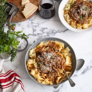 Instant pot beef ragu with pasta