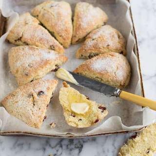 Quick and easy cranberry & orange scones