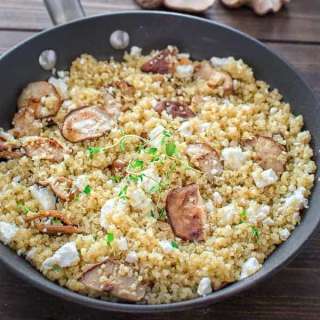 Quinoa with Mushrooms and Feta