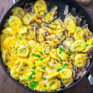 Cheesy Tortellini with Mushrooms
