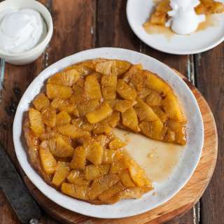 Easy rum flambéed pineapple tarte tatin