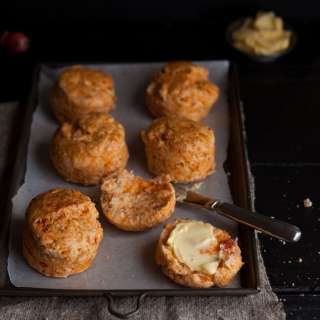 Sundried tomato and parmesan cheese scones