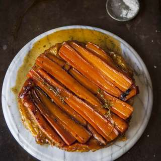 Carrot tarte tatin