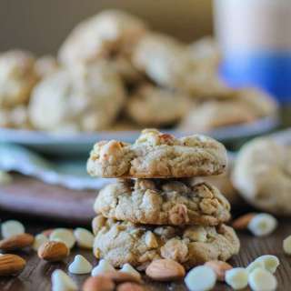 Roasted Almond White Chocolate Cookies