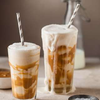 Salted caramel milkshake