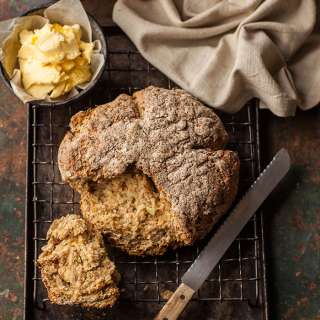Irish soda bread with rosemary and onion