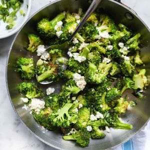 Easy Broccoli with Feta Cheese