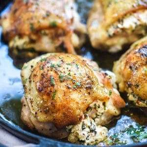 Stuffed Chicken Thighs with Spinach and Goat Cheese