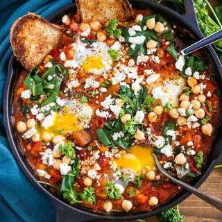 Eggplant, Chickpea, and Chard Shakshuka