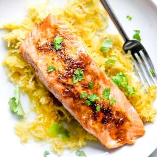 Orange-Spiced Salmon with Spaghetti Squash