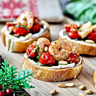 Garlic Shrimp Bruschetta