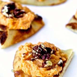 Whipped Sweet Potato and Ricotta Naan Crostini