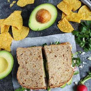 Chipotle Hummus Avocado Sandwich