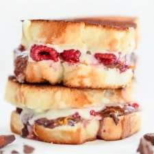 Raspberry and Chocolate With Almonds Grilled Cheese