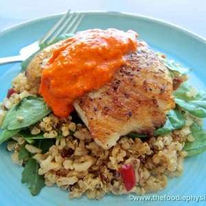 Sablefish (Black Cod) with Romesco Sauce