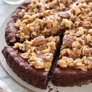 German Chocolate Brownie Pie