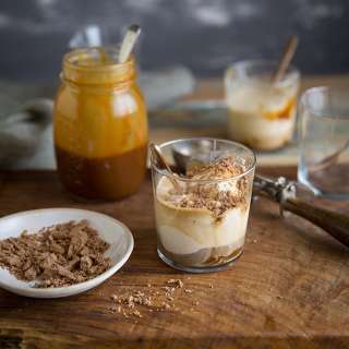 Salted caramel affogato