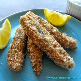 Healthy Fish Sticks with Lemon Dill Sauce