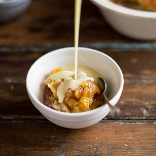 sticky mango pudding with coconut custard by bill granger