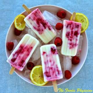 Lemon Raspberry Buttermilk Popsicles