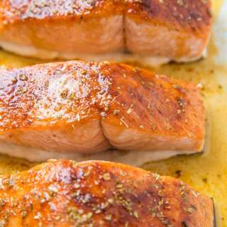 Maple Glazed Baked Salmon