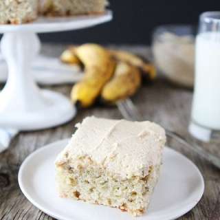 Easy Banana Cake with Peanut Butter Frosting