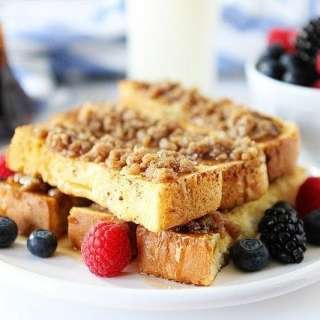 Cinnamon Streusel Baked French Toast Sticks