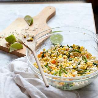 Grilled Corn and Pasilla Pepper Salad