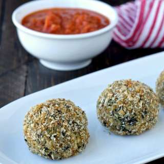 Baked Spinach and Cheese Rice Balls (Arancini)