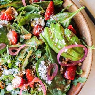 Arugula Spinach Strawberry Salad