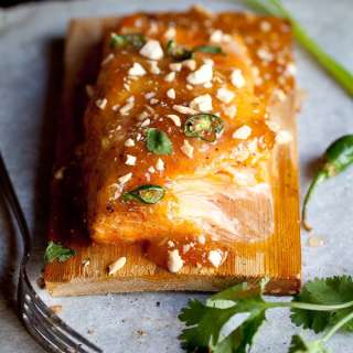 Baked Salmon with Spicy Plum Preserve