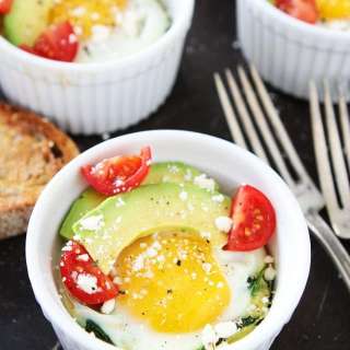 Baked Eggs with Spinach