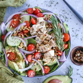 Greek Chicken Spinach Salad