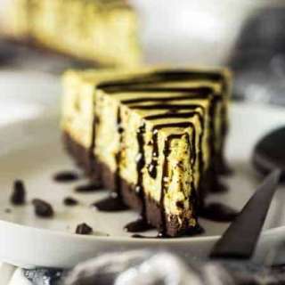 Mint Gluten Free Cheesecake with Avocado Brownie Bottom