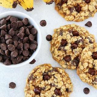 Banana Oatmeal Chocolate Chip Cookies